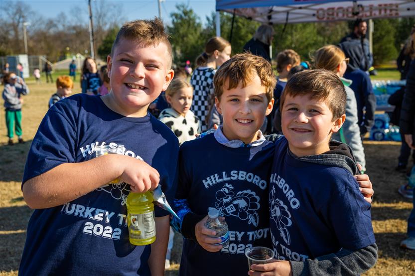 Students run in a Turkey Trot
